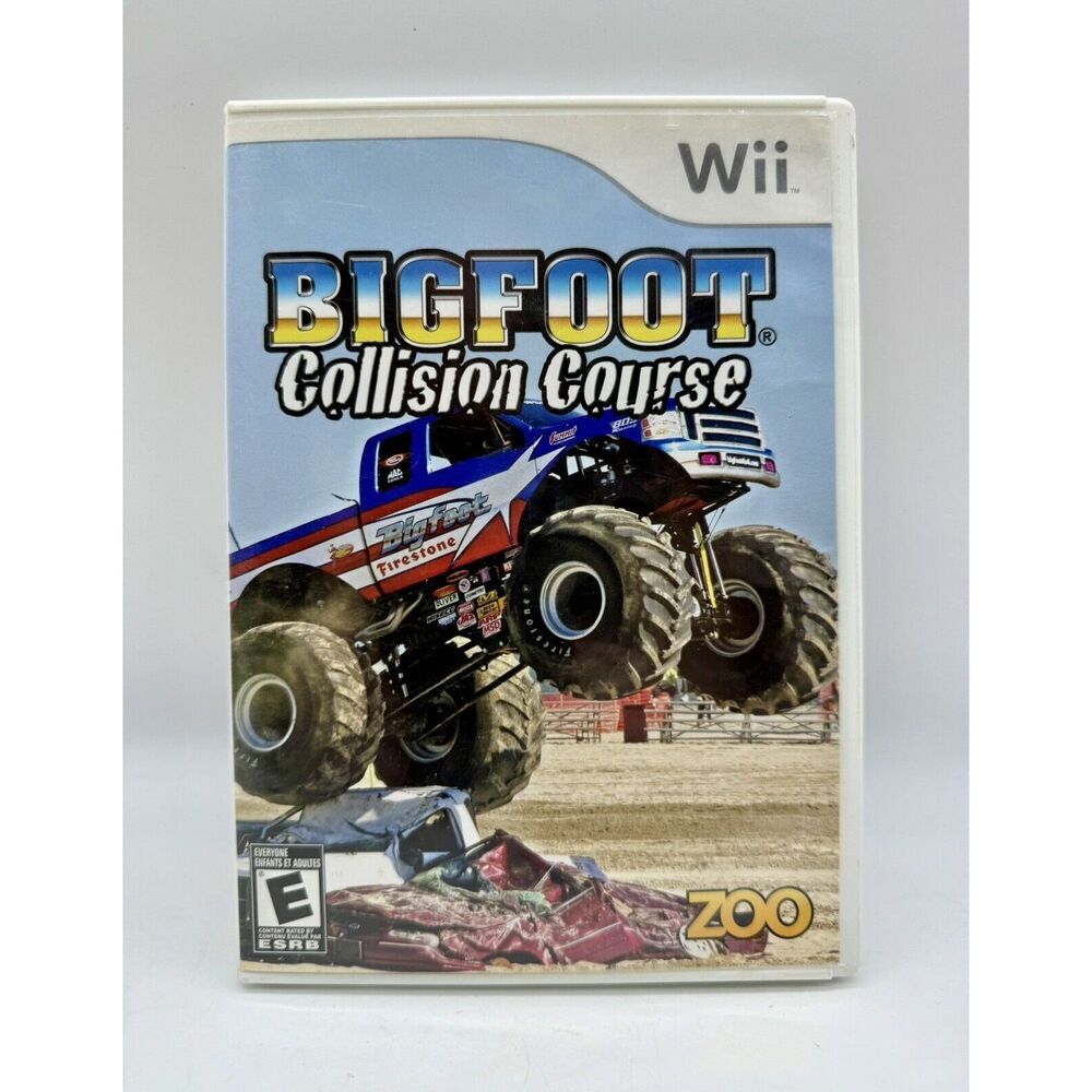 Bigfoot: Collision Course (Nintendo Wii, 2008) Game Case And Manual Tested